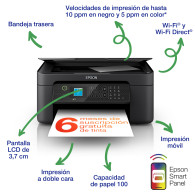 IMPRESORA EPSON MULTIFUNCION WF-2910DWF WIFI DUPLEX NEGRA C11CK64402(604)
