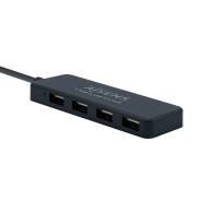 HUB USB AISENS 4P USB 2.0 TIPO A M A A H A104-0402 NEGRO 30CM