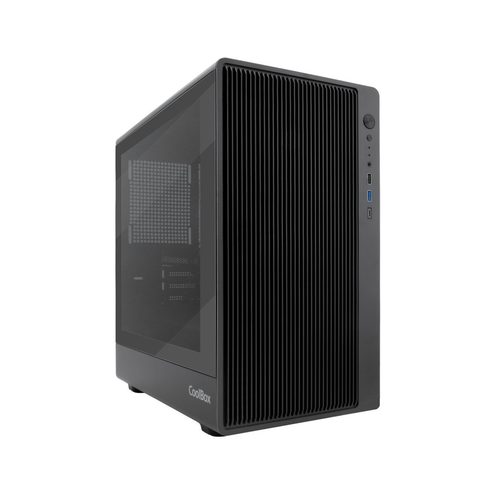 CAJA MICRO-ATX COOLBOX GAMING GM350 DARKFACE SIN FUENTE C.T.AHUMADO NEGRA