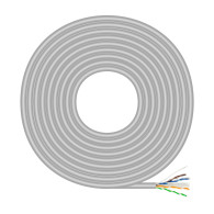 CABLE RED RJ45 CAT6 UTP RIGIDO AWG23 CCA ALEACION GRIS 100M AISENS A135-0660