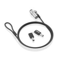 CABLE SEGURIDAD TIPO NANOCERRADURA DE LLAVE PORTATIL 1.5M AISENS ASLK-D45K06-BK