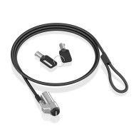 CABLE SEGURIDAD TIPO NANOCERRADURA DE LLAVE PORTATIL 1.5M AISENS ASLK-D45K06-BK