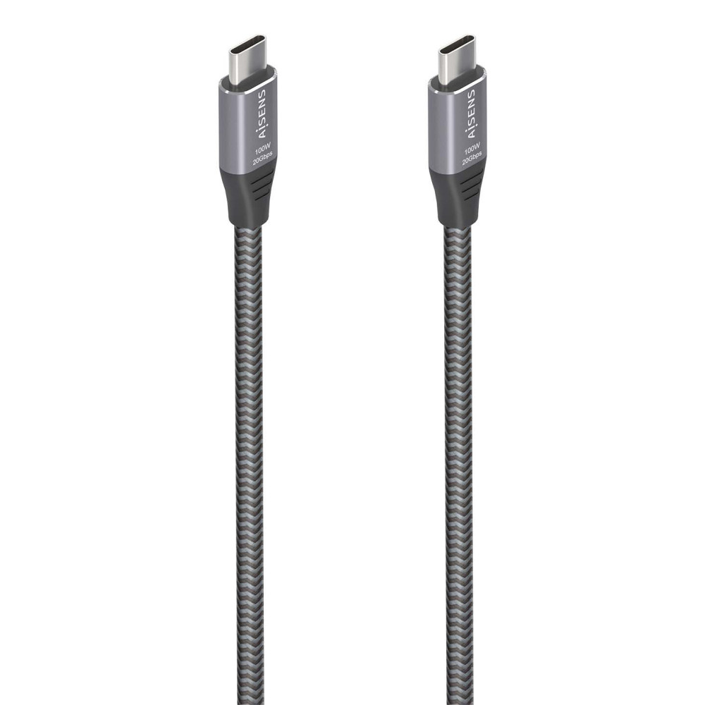 CABLE USB 3.2 GEN2x2 ALU 8K30HZ 5A E-MARK USB-CM-CM GRIS 3.0M AISENS A107-0875