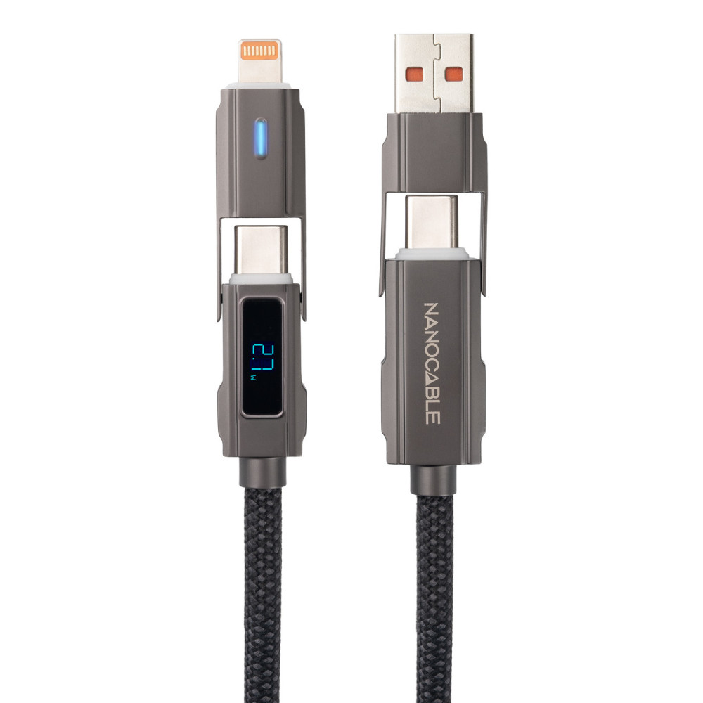 CABLE USB-C+USB-A M-LIGHTNING+USB-C M DISPLAY 1M NANOCABLE 10.01.2501