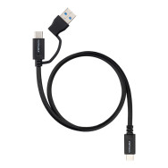 CABLE USB-C+USB-A M-USB-C M 3.2 GEN2 60W 4K 2M NANOCABLE 10.01.4802