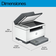 IMPRESORA HP LASERJET MONOCROMO MFP M234DN RED DUPLEX 6GX00F BLANCA(135A)