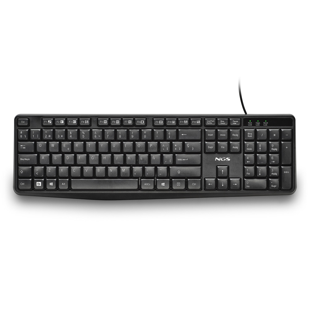 TECLADO NGS FUNKY V4 USB 12 TECLAS MULTIMEDIA NEGRO