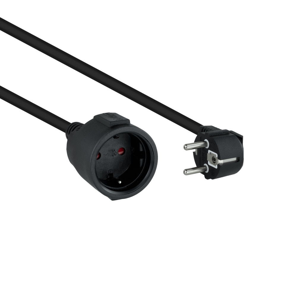 CABLE ALIMENTACION SCHUKO CEE7 7M-CEE7 7H 3M NEGRO NANOCABLE 10.22.0603-BK
