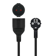 CABLE ALIMENTACION SCHUKO CEE7 7M-CEE7 7H 3M NEGRO NANOCABLE 10.22.0603-BK