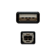 CABLE USB 2.0 IMPRESORA TIPO AM-BM NEGRO 1.0 M NANOCABLE 10.01.0102-BK