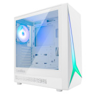 CAJA ATX COOLBOX GAMING GA450B STARTLIGHT WHITE SIN FUENTE CRISTAL TEMPLADO ARGB