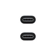 CABLE USB-C 2.0 3A USB-CM-USB-CM 1.5M NANOCABLE NEGRO 10.01.2301-L150