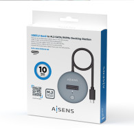 DOCK AISENS USB-C M.2 NGFF SATA NVME A USB3.1 GEN2 GRIS ASUC-M2D014-GR