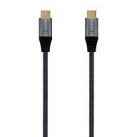 CABLE USB 3.2 GEN2x2 20GBPS 100W E-MARK USB-CM-USB-CM GRIS 1.0M AISENS A107-0671