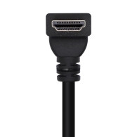 CABLE HDMI V2.0 ACODADO 4K 60HZ 18GBPS AM-AM NEGRO 2.0M AISENS A120-0457