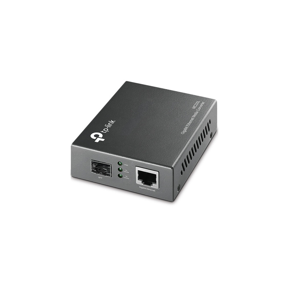 CONVERTIDOR FIBRA TP-LINK OMADA MC220L RJ45GIGA A RANURA SFP GIGA 500M