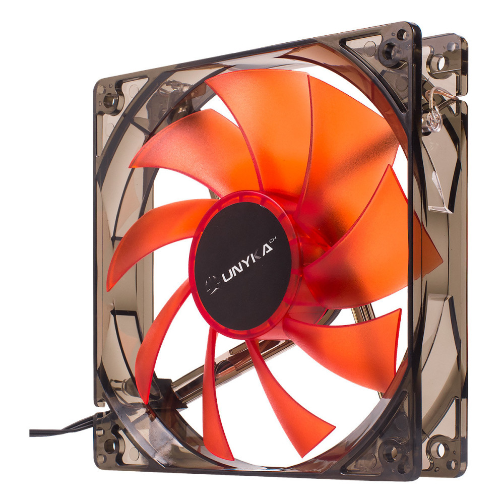 VENTILADOR CAJA ADICIONAL 12X12 UNYKA LED ROJO GAMING 51792