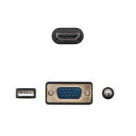 CABLE CONVERSOR VGA M+AUDIO M+USB-A M-HDMI M 1.8M NANOCABLE 10.15.4612