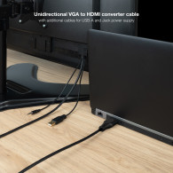 CABLE CONVERSOR VGA M+AUDIO M+USB-A M-HDMI M 1.8M NANOCABLE 10.15.4612