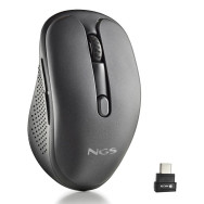RATON NGS INALAMBRICO LASER EVOMIX BLACK RECARGABLE MULTIMODO NEGRO USB-C