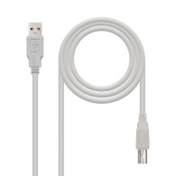 CABLE USB 2.0 IMPRESORA TIPO AM-BM BEIGE 1.8 M NANOCABLE 10.01.0103