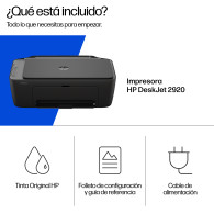 IMPRESORA HP DESKJET MULTIFUNCION 2920 WIFI NEGRA 89F97B(308)