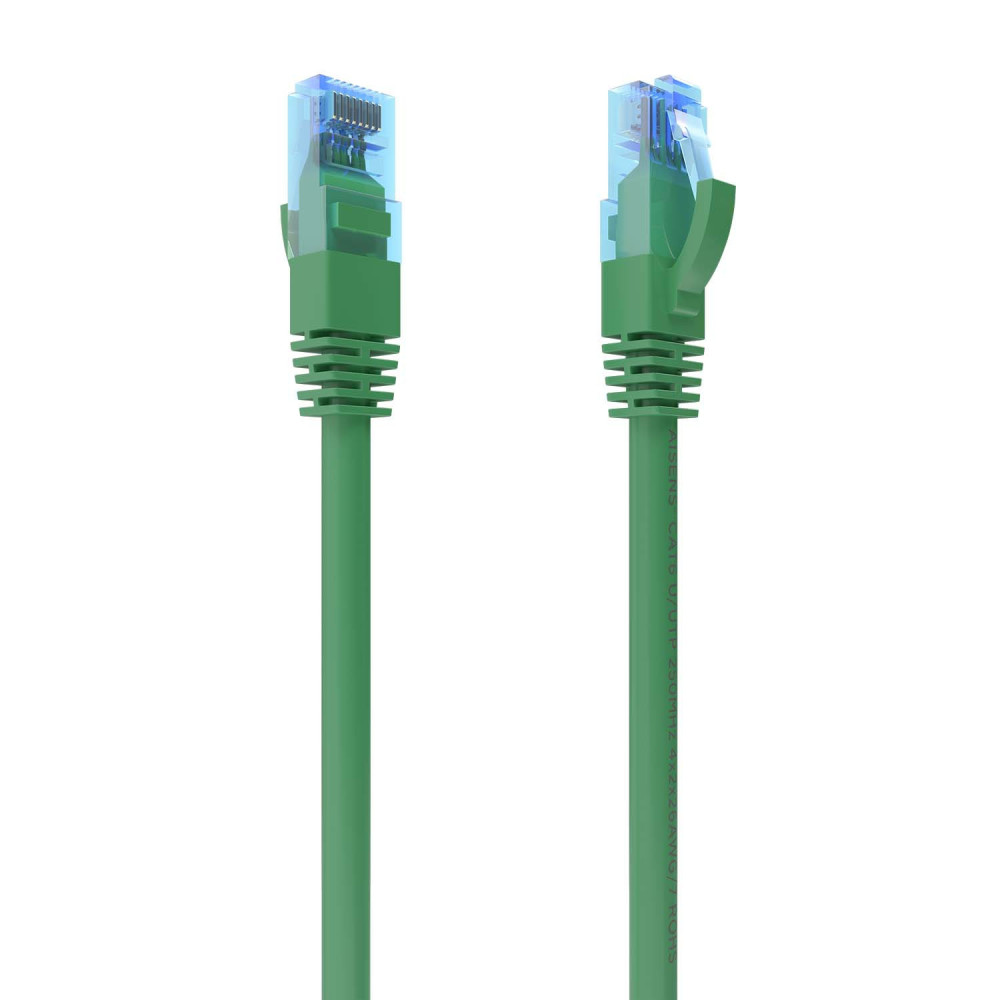CABLE RED LATIGUILLO RJ45 CAT.6 UTP AWG26 CCA VERDE 0.5M AISENS A135-0807