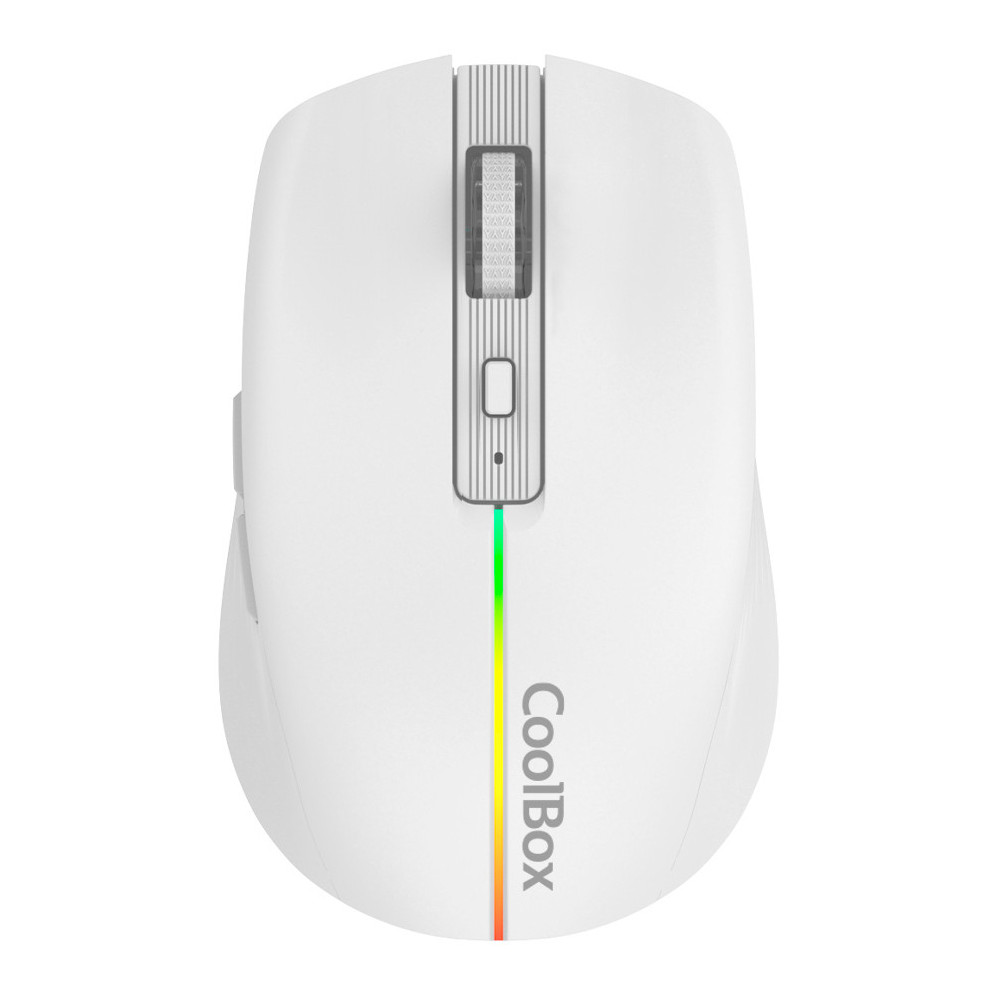 RATON COOLBOX INALAMBRICO GAMING W01 RECARGABLE RGB TIPO-C USB BLANCO