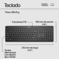 TECLADO HP 230 INALAMBRICO 3L1E7AA
