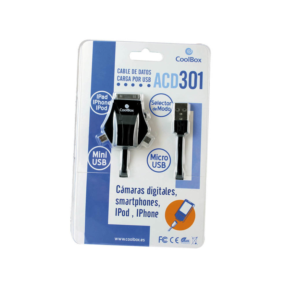CABLE USB COOLBOX DISPOSITIVOS MOVILES CABLE ACD301uc