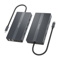 DOCK AISENS USBC-2HDMI-DP-RJ45-4USBA-USBC-USBCPD-SD-MSD GRIS 20CM ASUC-12P017-GR