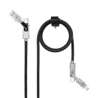 CABLE USB-C+USB-A M - LIGHTNING+USB-C M 2.0 27W 2M NANOCABLE 10.01.2602