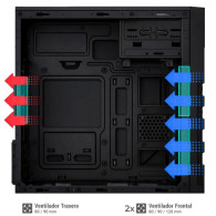 CAJA MICRO-ATX COOLBOX M680 USB-C 3.2 GEN1 USBA (FUENTE BASIC500) COO-PCM680-1