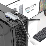 DOCKING USBC- 2HDMI-RJ45-3USBA-2USBC-PD-AUDIO-SD-MSD 15CM AISENS ASUC-12P005-GR