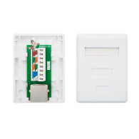 ROSETA DE SUPERFICIE PARA RJ45 CAT.6 FTP 1 TOMA BLANCONANOCABLE 10.21.1601