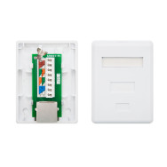 ROSETA DE SUPERFICIE PARA RJ45 CAT.6 FTP 1 TOMA BLANCONANOCABLE 10.21.1601