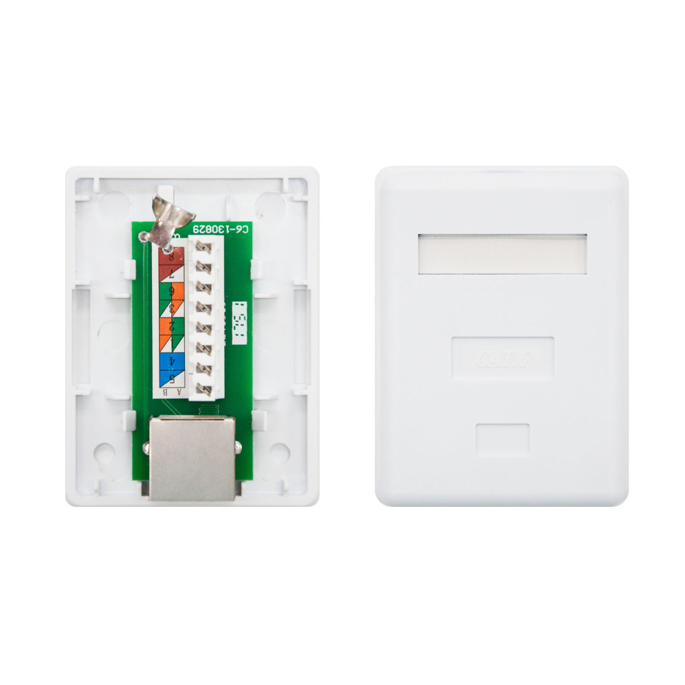 ROSETA DE SUPERFICIE PARA RJ45 CAT.6 FTP 1 TOMA BLANCONANOCABLE 10.21.1601