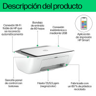 IMPRESORA HP DESKJET MULTIFUNCION 2820e WIFI BLANCA 588K9B(305)