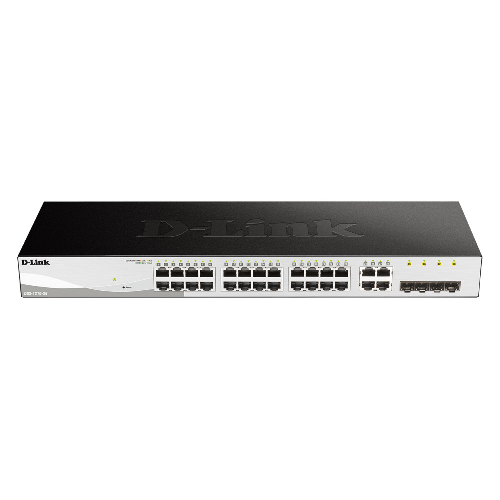 SWITCH D-LINK 28P DGS-1210-28 E 28P10 100 1000 INCLUYE 4P SFP COMBO