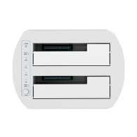 DOCKING DOBLE BAHIA SATA 2.5 3.5 USB 3.0 3.1 GEN1 CLONE BLANCA AISENS ASDS-D02W