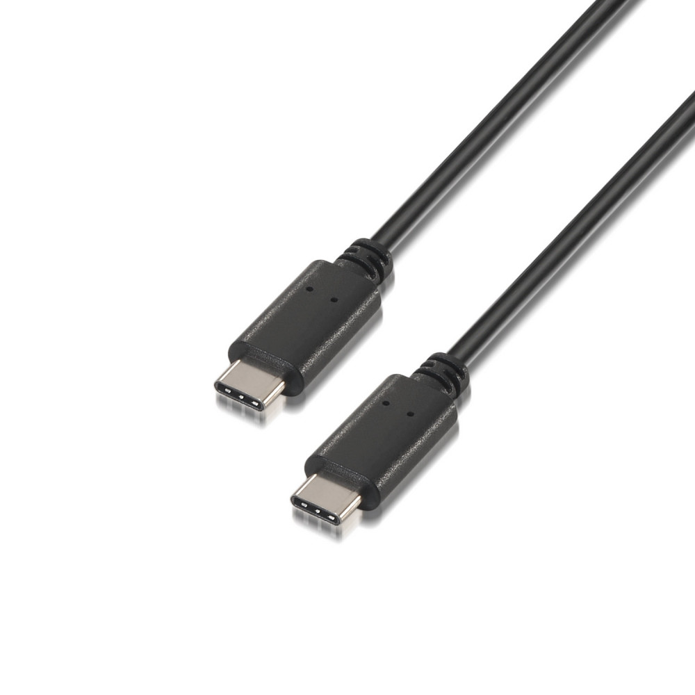 CABLE USB 2.0 3A TIPO USB-CM-USB-CM NEGRO 1.0M AISENS A107-0056