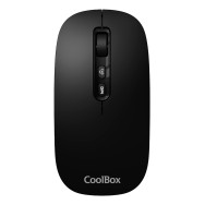 RATON COOLBOX INALAMBRICO W02 IA BLACK RECARGABLE TIPO-C MULTIDISPOSITIVO USB