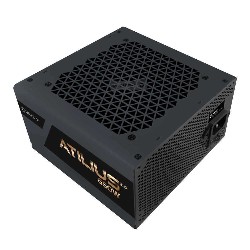 FUENTE ALIMENTACION ATX 650W UNYKA GAMING ATILIUS II 85% Eficiencia 120mm 212601