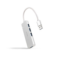 HUB USB 3.0 4xUSB3.0. USB-A M-USB 3.0 H ALUM. 18CM NANOCABLE 10.16.4602
