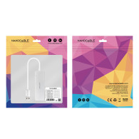 HUB USB 3.0 4xUSB3.0. USB-A M-USB 3.0 H ALUM. 18CM NANOCABLE 10.16.4602