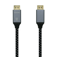 CABLE DISPLAYPORT V1.4 8K 60HZ DPM-DPM GRIS NEGRO 1.5M AISENS A149-0436