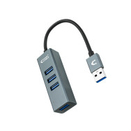 HUB USB NANOCABLE 4 USB 3.0. USB-A M-USB 3.0 H GRIS 10 CM 10.16.4402
