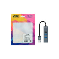 HUB USB NANOCABLE 4 USB 3.0. USB-A M-USB 3.0 H GRIS 10 CM 10.16.4402