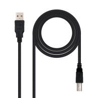 CABLE USB 2.0 IMPRESORA TIPO AM-BM NEGRO 1.8 M NANOCABLE 10.01.0103-BK