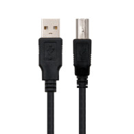 CABLE USB 2.0 IMPRESORA TIPO AM-BM NEGRO 1.8 M NANOCABLE 10.01.0103-BK